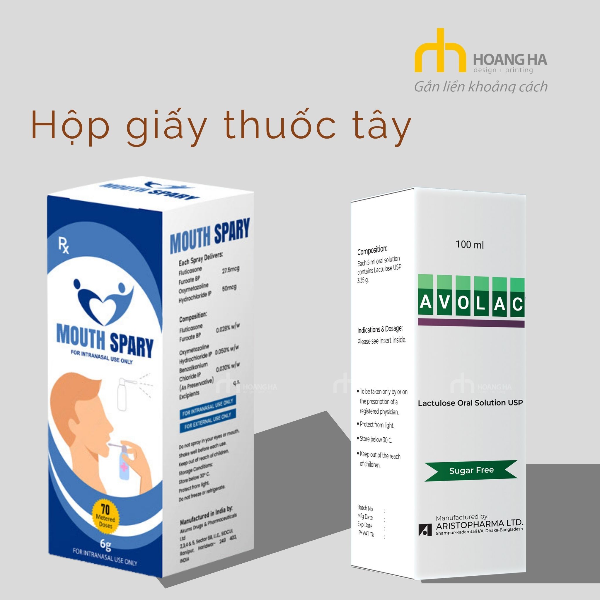 In an hop giay thuoc tay tai Hoang Ha